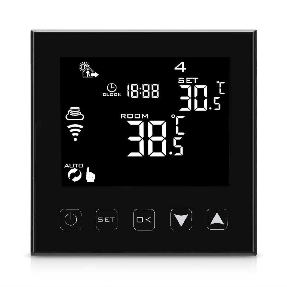 Termostato inalámbrico programable inteligente HY603 para el control de la temperatura.